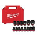 Product Image of 14 Piece SHOCKWAVE Impact Duty 1/2" Drive Metric Standard 6 Point Socket Set, 49-66-7013
