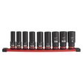 Product Image of 9 Piece SHOCKWAVE Impact Duty 1/2" Drive SAE Deep 6 Point Socket Set, 49-66-7022