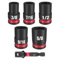 Product Image of 6 Piece SHOCKWAVE Impact Duty 3/8" Drive SAE Standard Socket Set, 49-66-7035
