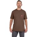 Product Image of GRIDIRON Pocket T-Shirt - Short Sleeve Brown (Large) 605BR-L