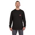 Product Image of Black GRIDIRON Pocket T-Shirt - Long Sleeve (XL), 606B-XL