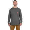Product Image of GRIDIRONPocket T-Shirt - Long Sleeve Gray (2XL) 606G-2X