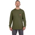 Product Image of GRIDIRON Pocket T-Shirt - Long Sleeve Green (2XL) 606GN-2X