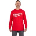 Product Image of Heavy Duty Tee - Long Sleeve Logo Red (3XL) 608R-3X