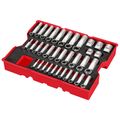 Product Image of 65 Piece 1/4", 3/8" & 1/2" Drive SAE Socket Set w/ Tray for PACKOUT Drawers, 48-22-0151
