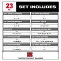 Product Image of 23 Piece 1/4", 3/8" & 1/2" Drive Ratchet & Accessory Set w/ Tray for PACKOUT Drawers, 48-22-0153