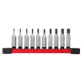 Product Image of 10 Piece 1/4" Drive Hex Bit Socket Set - SAE