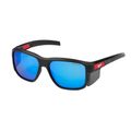 Product Image of Full Frame Safety Glasses with Removable Side Shields - Blue Mirrored Anti-Scratch Lenses