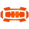 Product Image of 5 Piece BOLT Reflective Sticker Set - Orange