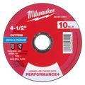 Product Image of 4-1/2" x .045" x 7/8" Performance & Metal Cut Off Wheel - Type 1 (10 Pack)