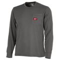 Product Image of Gray GRIDIRON Pocket T-Shirt - Long Sleeve (XL), 606G-XL