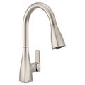 Product Image of Slate Spot Resist Stainless 1 Handle High Arc Pulldown Kitchen Faucet, 76162SRS