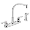 Product Image of M-bition Chrome 2 Handle Kitchen Faucet, w/ Side Spray, 8792