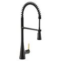Product Image of Sinema Matte Black 1 Handle Pulldown Kitchen Faucet, S5235BL