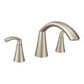 Product Image of Glyde Brushed Nickel 2 Handle Roman Tub Faucet, T373BN