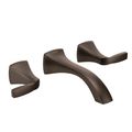 Product Image of Voss Oil Rubbed Bronze 2 Handle Wall Mount Bathroom Faucet w/ M-pact Wall Mount Valve And Drain, T6906ORB-9700-L