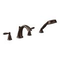 Product Image of Brantford Oil Rubbed Bronze 2 Handle Roman Tub Faucet Includes Hand Shower, T924ORB