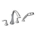 Product Image of Eva Chrome 2 Handle Roman Tub Faucet Includes Hand Shower