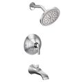 Product Image of Doux Chrome Posi-temp Tub And Rainshower Trim, 2.5 Gpm, TS2203