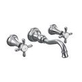 Product Image of Weymouth Chrome 2 Handle Wall Mount Bathroom Faucet, TS42112