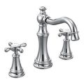 Product Image of Weymouth Chrome 2 Handle Bathroom Faucet, Widespread, TS42114