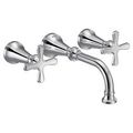 Product Image of Colinet Chrome 2 Handle Wall Mount Bathroom Faucet, Cross Handles, TS44105