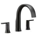 Product Image of Doux Matte Black 2 Handle Roman Tub Faucet, TS983BL