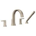 Product Image of Doux Brushed Nickel 2 Handle Roman Tub Faucet, 8.4" Spout Reach, 1.75 Gpm, TS984BN