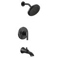 Product Image of Doux Matte Black M-core 3-series Tub And Rainshower Trim, 2.5 Gpm, UTS3203BL