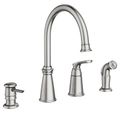Product Image of Whitmore Spot Resist Single Handle High Arc Kitchen Faucet (Stainless Steel), 87044SRS