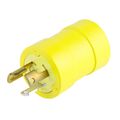 Product Image of Woodhead 15A 125V Single Outlet Adapter (NEMA L5-15P to NEMA 5-15R), 1705