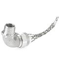Product Image of Woodhead 1/2" NPT, 3-7/8" OAL, Iron & Zinc-Plated Steel Liquidtight Elbow Strain Relief Cord Grip, 36400