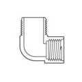 3/4" x 1/2" HDPE 90° Short Street Elbow (Male x Fem)