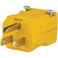 Product Image of 15A 125V NEMA 5-15P Industrial-Grade Valise Straight Plug, Yellow, BRY5965Y