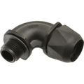 Product Image of 3/8" 90° Black Nylon Liquidtight Connector w/ Plastic Thread, 83515850