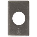 Product Image of 1-Gang Steel Large-Round Receptacle Device Box Cover, FS-1-LRCS