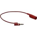 Product Image of 12" Red Alligator Clip to Multi-Stacking Banana Plug Patch Cord, 1166-12-2