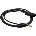 Product Image of 60" Black Alligator Clip to Multi-Stacking Banana Plug Patch Cord, 1166-60-0
