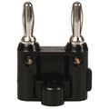 Product Image of Black Solderless Double Banana Plug, MDP-0