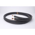 Product Image of 1/4" LL x 3/8" SL Mini Split Refrigerant Line Set w/ Flare Nuts, 1" Black Insulation (100 Ft.)