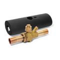 Product Image of 3/8" OD FTG Cyclemaster Multi-Split Ball Valve w/ Access Port & Insulation
