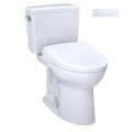 Product Image of Drake WASHLET+ Two-Piece Elongated 1.6 GPF Universal Height TORNADO FLUSH Toilet with S7 Contemporary Bidet Seat, Cotton White - MW7764726CSFG#01