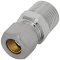 Product Image of 3/8" OD x 3/8" MIP Chrome Plated Compression Connector, Lead Free