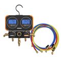 Product Image of Flex72 Manifold Gauge w/ Digital Display, Accomodates 72 Refrigerants & 1/4" 45-Degree Charging Refrigerant Hose Set (5')