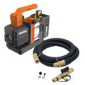 Product Image of Cordless Vacuum Pump, BreakFree Series (2 CFM) & Pro Series Rapid Evacuation Kit with Valve Core Removal Tool and Hose (3/8" to 1/4" Fitting)