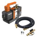 Product Image of Cordless Vacuum Pump, BreakFree Series (2 CFM) & Pro Series Rapid Evacuation Kit with Valve Core Removal Tool and Hose (1/2" to 1/4" Fitting)