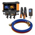 Product Image of Digital Manifold Gauge 2 Valve w/ Wireless Temp Clamps (Bluetooth and myNAVAC App Compatible) - w/ Vacuum Gauge & 1/4" 45-Degree Refrigerant Charging Hose Set (5')