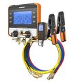 Product Image of Nexus Digital Manifold Gauge Kit w/ Micron Gauge, Bluetooth-Enabled & 1/4" 45-Degree Low Loss Refrigerant Hose Set - Red, Blue, and Yellow (5')