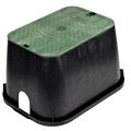 Product Image of 14" x 19" Standard Series Irrigation Control Valve Box (Black Box/Green Cover)