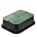 Product Image of 13" x 20" x 6" Standard Series Irrigation Control Valve Jumbo Extension Box (Black Box/Green Cover)